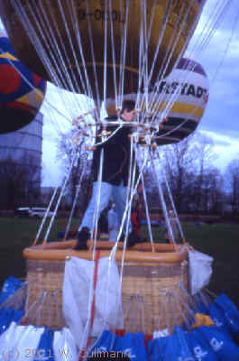 Aufrsten eines Gasballons