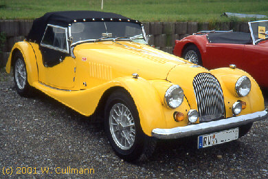 Gelbes Morgan Cabrio